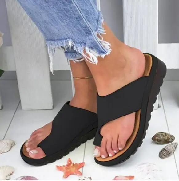 Hot Slippers Women Flat Bottom Toe Chaussures Femme Flip Flops Sandals Women Sandals Outdoor Summer Slippers Women Shoes