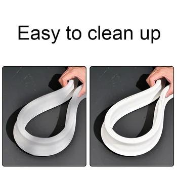 

Water Blocking Strip Flexible Silicone Water Barrier Odorless Waterproof And Mildewproof Water Barrier For Bathroom DF