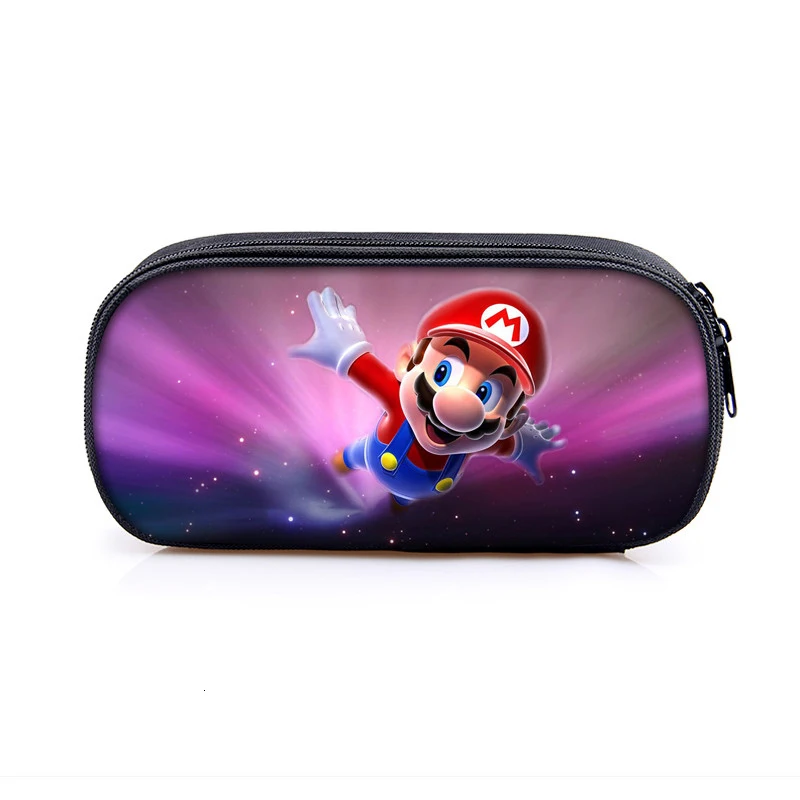 Чехол-карандаш Super Mario, Соник, коробка для макияжа, школьные сумки для девочек-подростков, аниме, Детская сумка-карандаш, канцелярские принадлежности на молнии, принадлежности