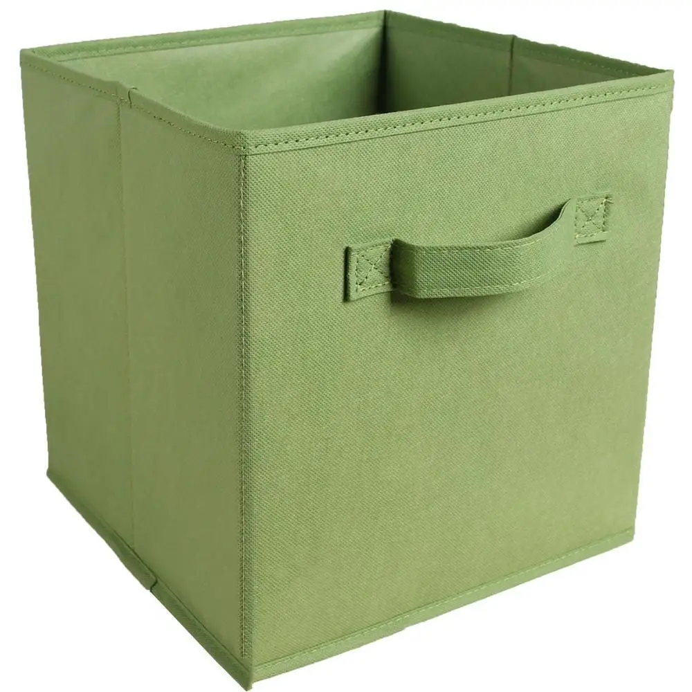 Нетканый тканевый складной шкаф коробка для хранения игрушек органайзер для хранения одежды ящик для нижнего белья бюстгальтер носки с ручкой грудь - Цвет: 27x27x28cm