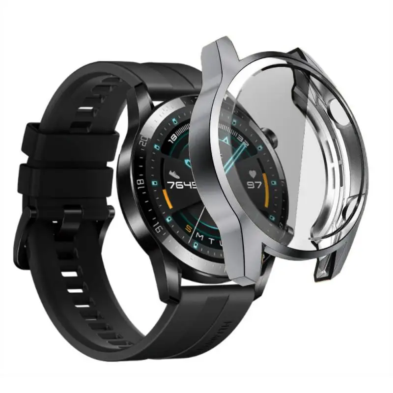 Защитный чехол для huawei Watch GT 2 46 мм мягкий ТПУ полный защитный чехол для huawei Gt протектор для часов крышка аксессуары - Цвет: 5