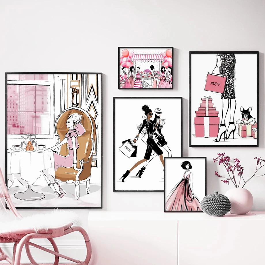 Fashion-Handbag-Shopping-Girl-Party-Coffee-Home-Art-Canvas-Painting-Nordic-Posters-And-Prints-Wall-Pictures.jpg_Q90.jpg_