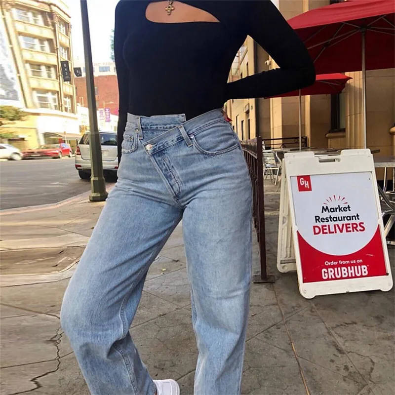 Yiciya Denim Pants Vintage 90s Summer 