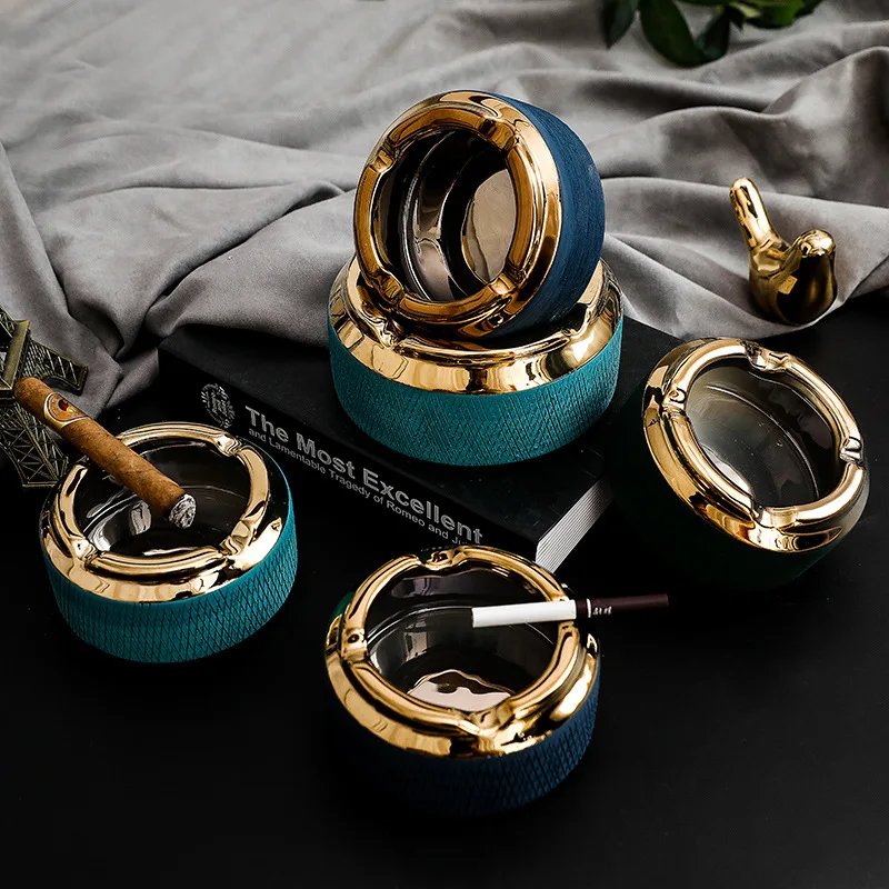 

European Style Ceramic Ashtray, Light, Luxury, High-grade, Large, Super Large, Creative, Office, Bar, Atmosphere, Simple