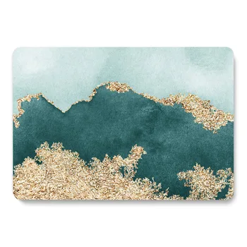 

Liquid Multicolour Colourful Green Golden Pattern Laptop Case For MacBook Retina Air 11 12 13.3 New Pro 15.4 16 inch Cover shell