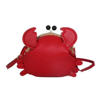 

New fashion cute crab bag funny animal messenger shoulder bag purse mobile phone bag casual handbag