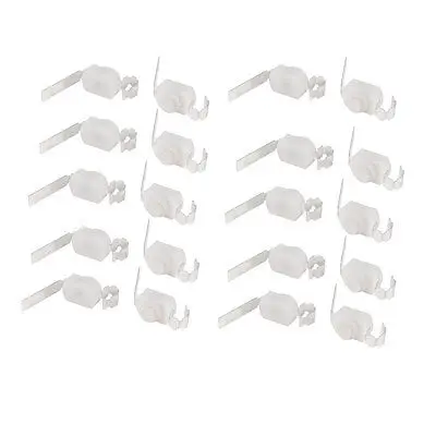 

20 Pcs AC 250V 1.5A Vertical 2 Pins Electric Torch Push Button Switch White