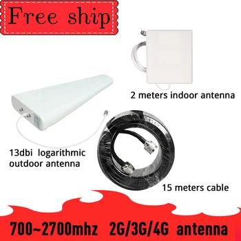 

Outside gain 13dbi Log antenna CDMA UMTS GSM 700~2700 mhz Gain 9dbi For Cell Phone Booster Repeater Panel Antenna With 2m Cable