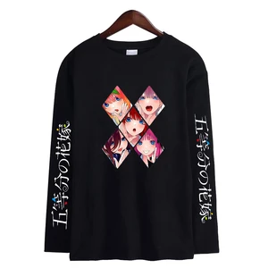 Print The Quintessential Quintuplets Long Sleeve Streetwear Cool T Shirt O-neck Harajuku Autumn Women/men ed Harajuku Piece Tee