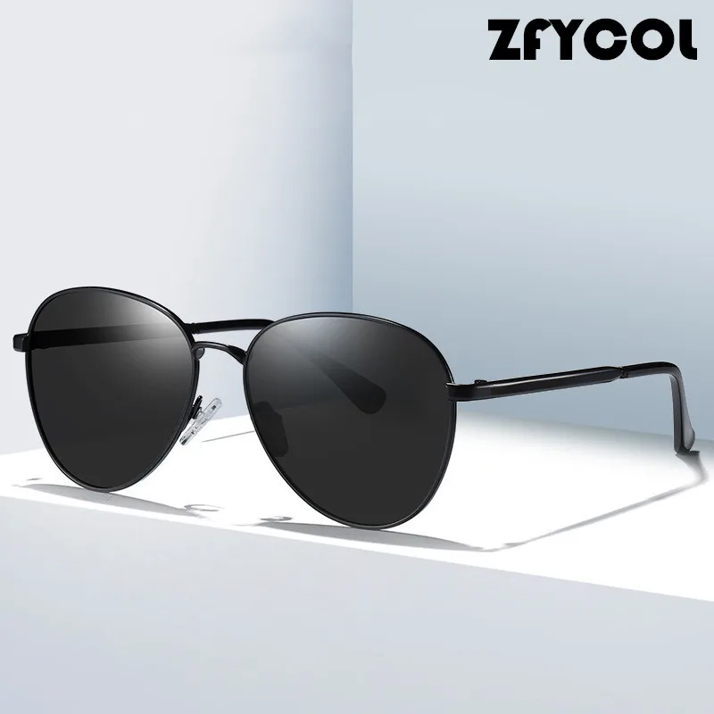

ZFYCOL Pilot Oval Sunglasses Women Metal Frame Driving Female Glasses Luxury Retro Sun Glasses Men uv400