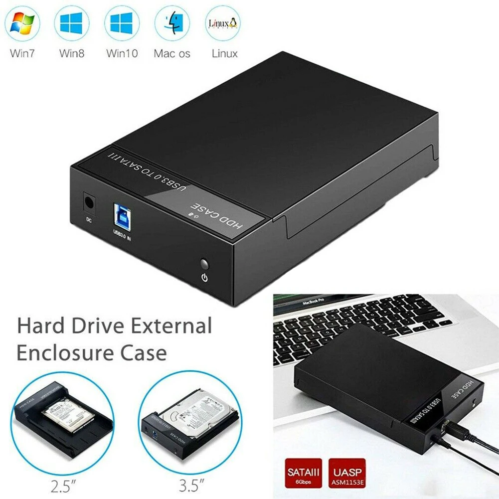 2," док-станция твердотельный SATA к USB 3,0 ABS Профессиональный подключи и играй жесткий диск Корпус HDD адаптер ударопрочный