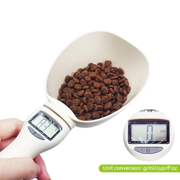 

250ml Pet Food Scoop Precise Dog Cat Food Measuring Cup Detachable Feeding Bowl Scooper Digital Kitchen Scale Spoon Led Display