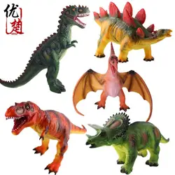 Большой размер T-Rex Трицератопс Птерозавр модель мягкая Silcone динозавр модель игрушка детский подарок