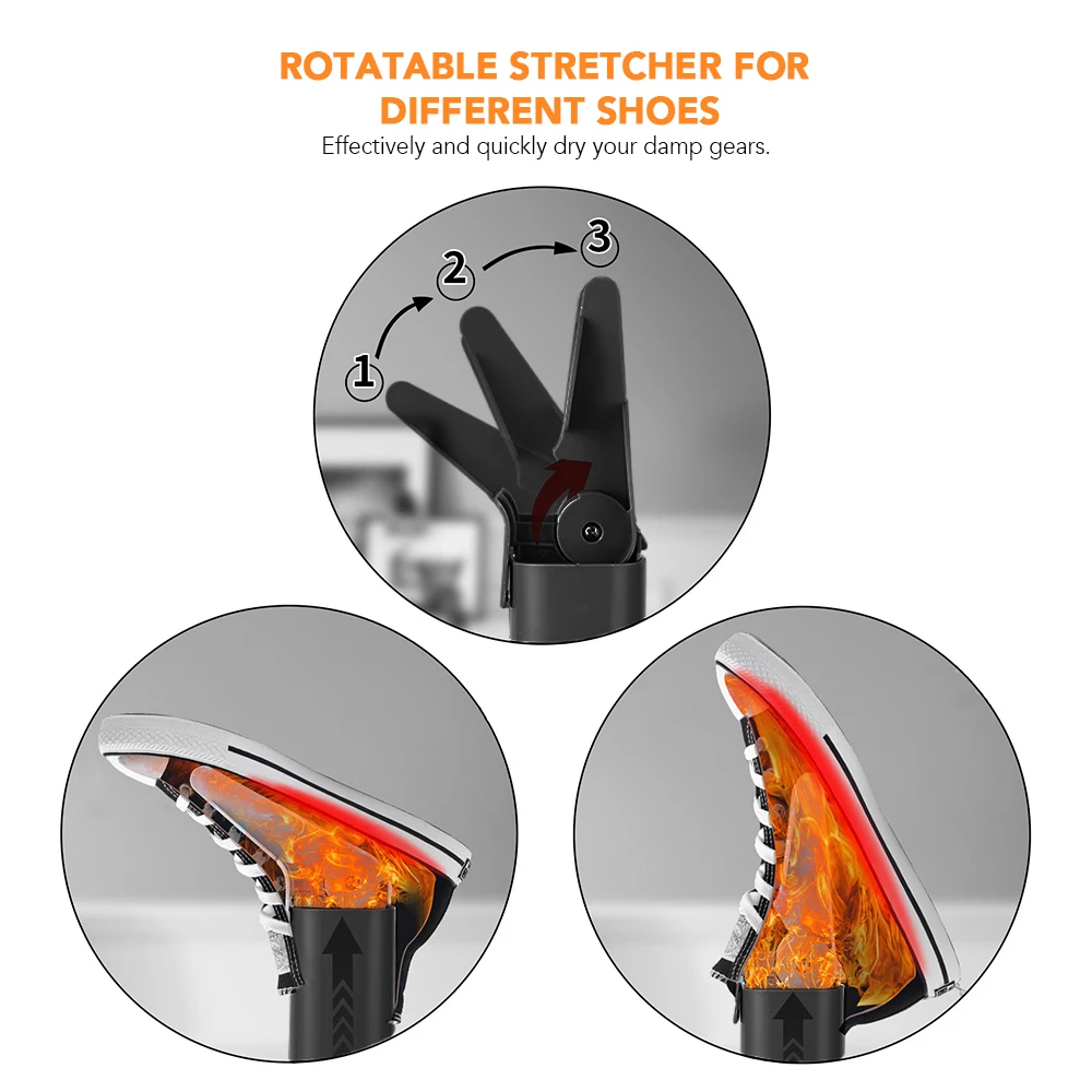 Equipamento de Acampamento ao ar Luva com Função Livre Sapato Elétrico Portátil Bota Secador 4 Temporizador 6 secador luva com função temporizador