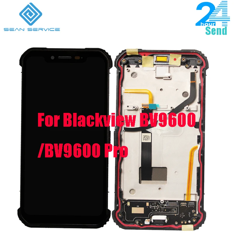 6,21 дюймов для оригинального BLACKVIEW BV9600 BV9600 Pro ЖК-дисплей+ сенсорный экран+ рамка+ кнопка датчика отпечатков пальцев+ инструменты Android 9,0