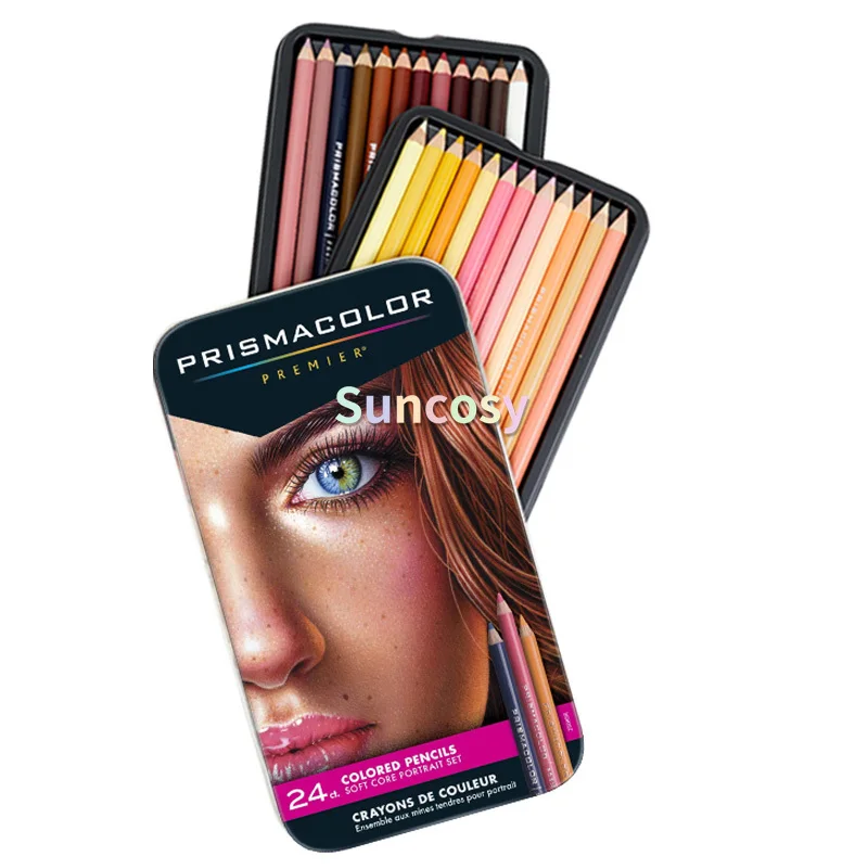 24 72 132 150 Pack Usa Original Prismacolor Premier Crayons De Couleur  Sanford Prismacolor Colored Pencil Skin Artist Oil Pencil - Wooden Colored  Pencils - AliExpress