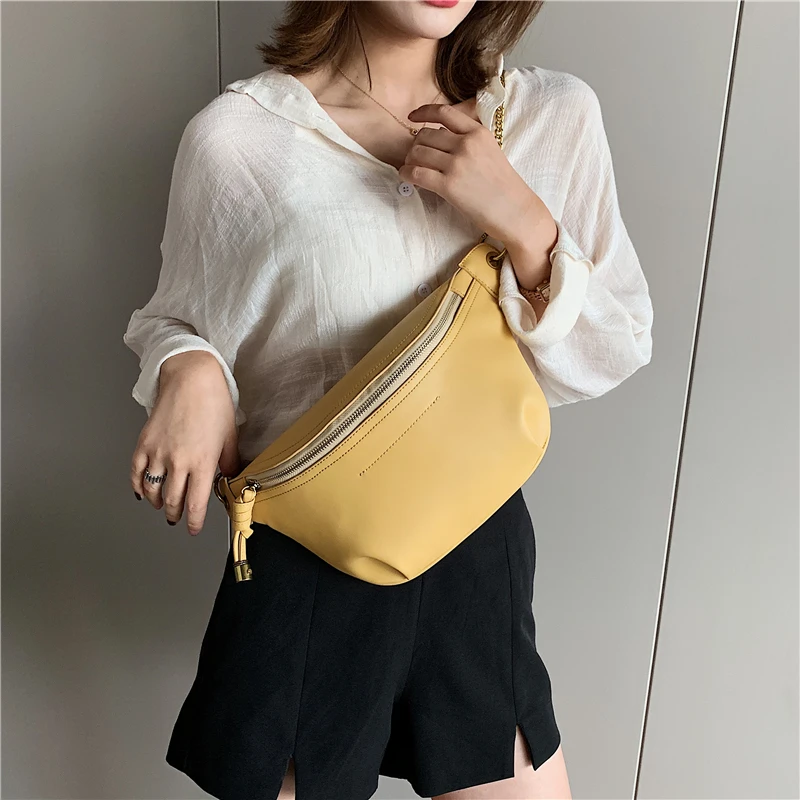 

Fashion Chain Chest Bags for Girls Candy Color Womens Sling Waist Pack Phone Crossbody Bags Young Girl Tourist Shopping Packages