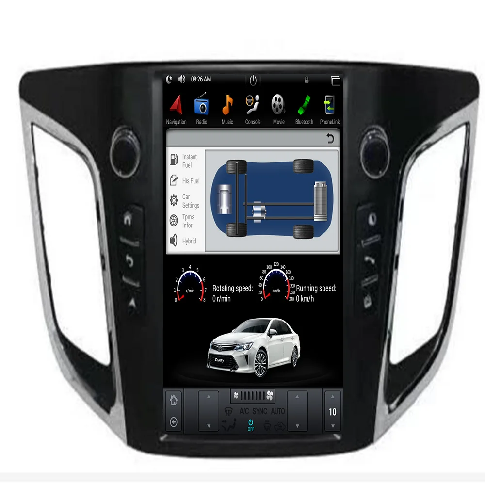 10," Тесла Тип Android 9,0 7,1 подходит HYUNDAI IX25/CRETA автомобильный DVD плеер навигация GPS радио