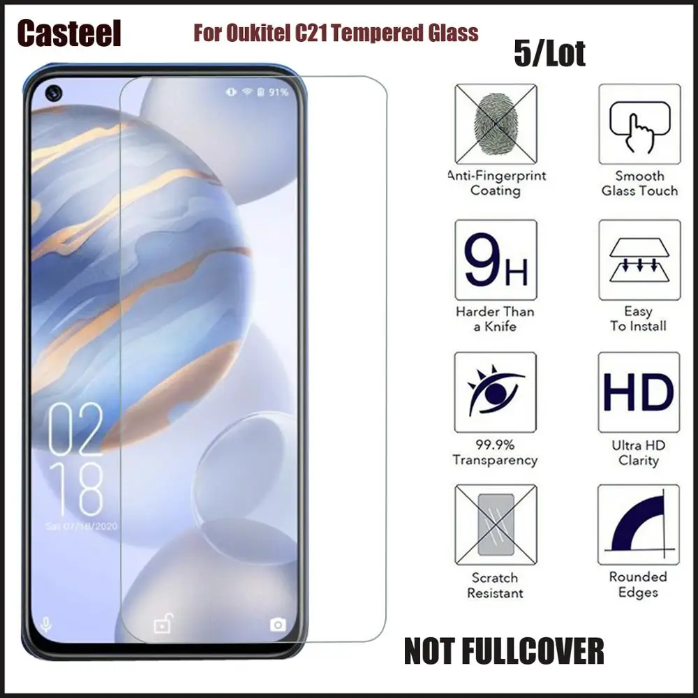 5/лот 0 3 мм 9H Премиум 2.5D закругленные края закаленное стекло для Oukitel C21 Защитная