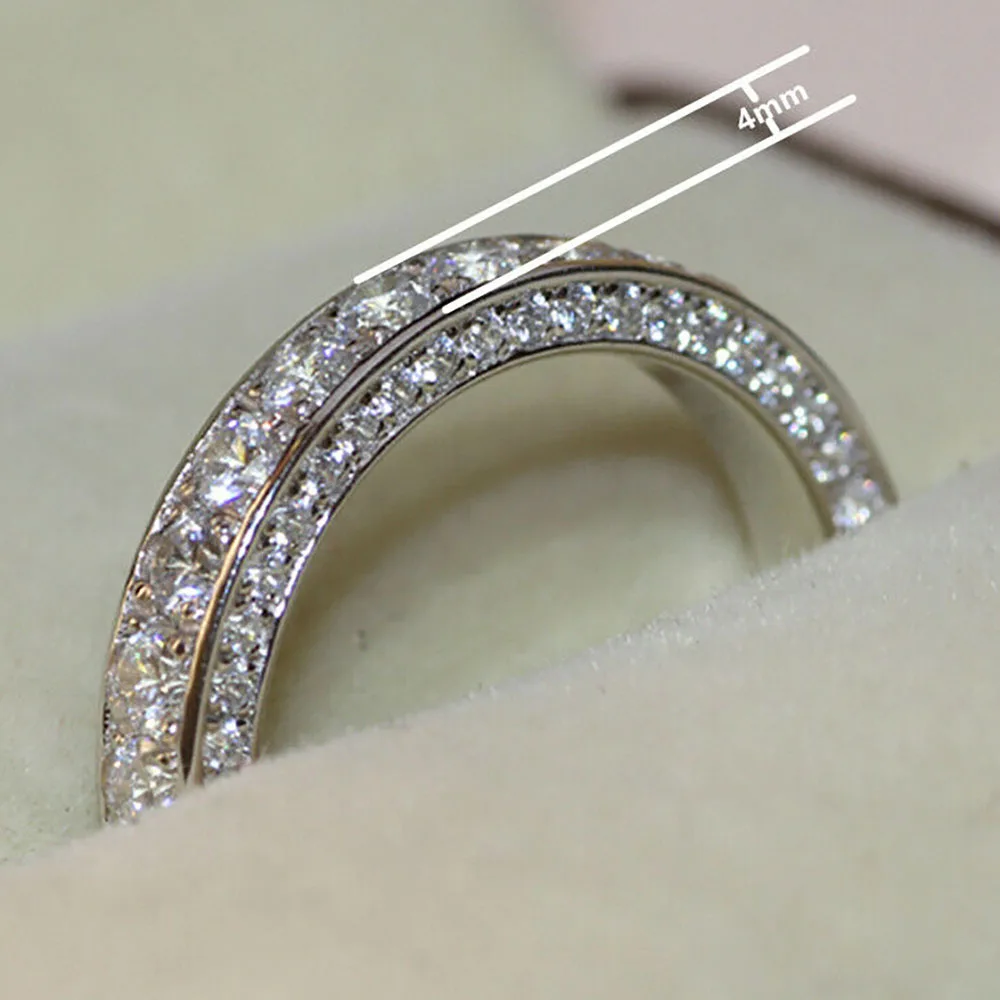 

Fashion Full Zircon Thin Rings for Women Wedding Engagement Finger Ring Simple Thin Rings Girl Jewelry Cocktail Party Dress Gift