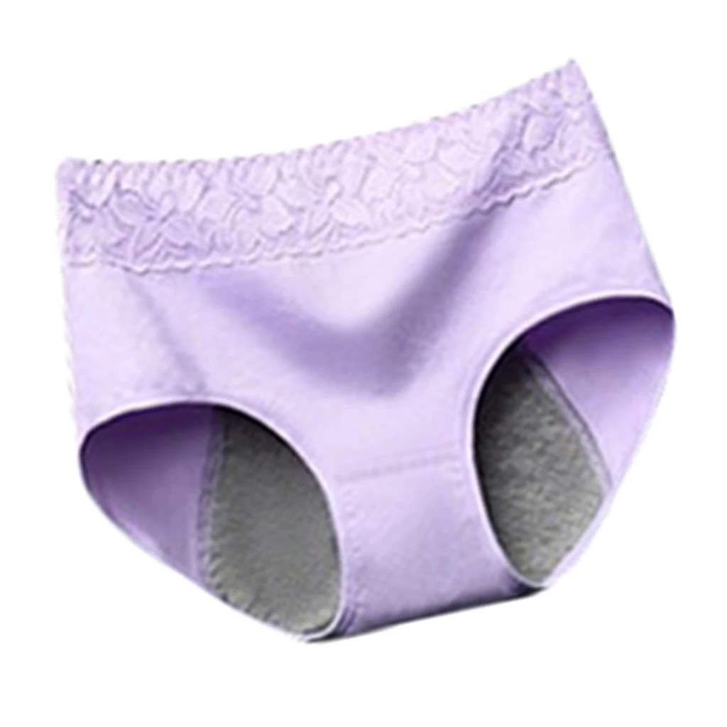 Women's Period Panties Purple Cotton Physiological Underpants Underwear Panties Waterproof Intimates Briefs