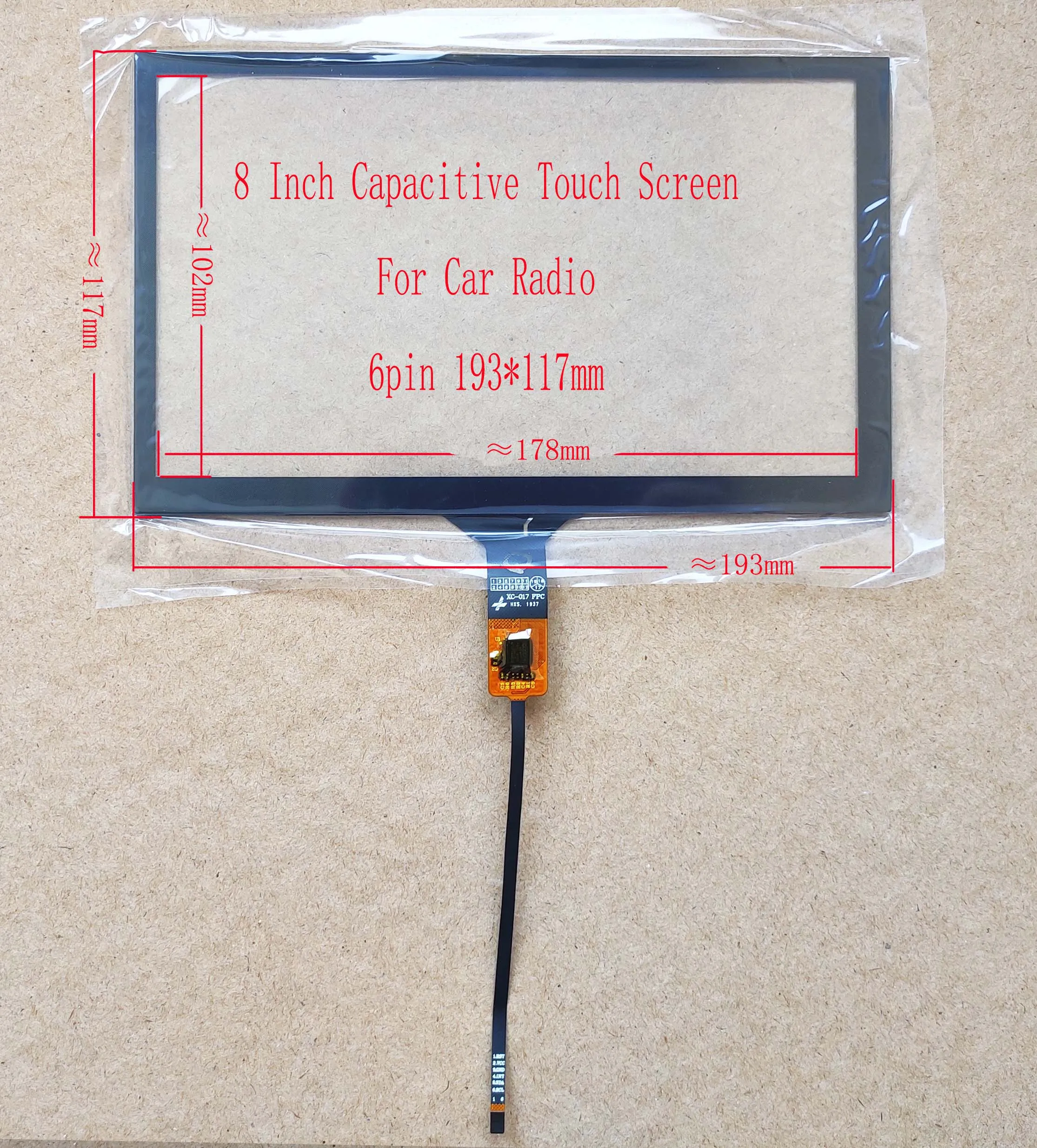 Polegada Rádio do Carro Touch Screen Sensor Digitador 6pin Pode Gt911 Usb Placa de Controlador 4.3 6.2 6.5 10.1 10.2 - Imagem 3