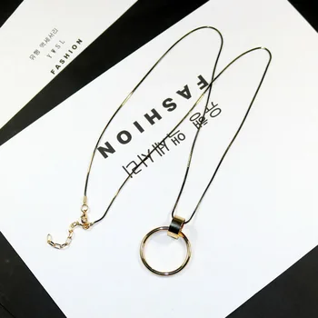

Long Gold Simple Pendant Necklace Gift for Womens Jewellery Necklace Chain Cute Collar Accessories Vintage Fashion Girls Jewelry