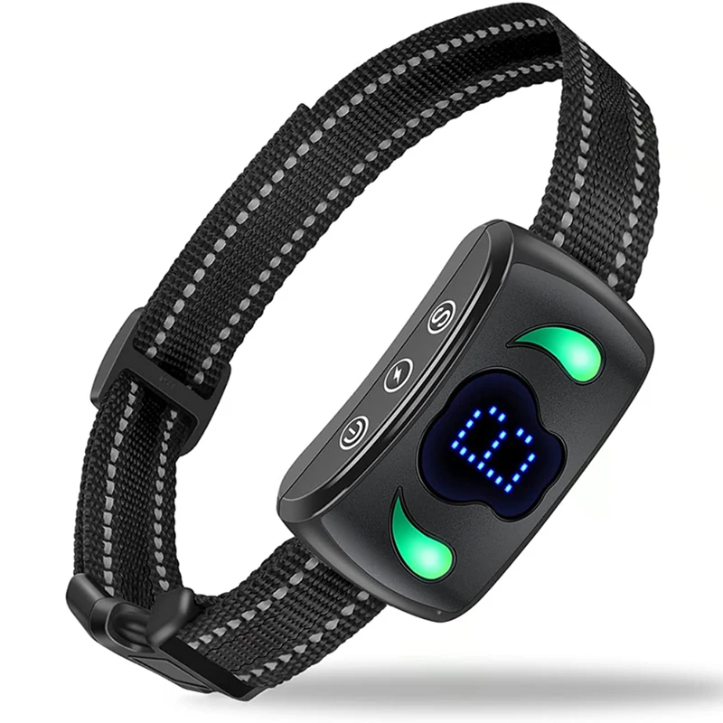 

Dog Anti Bark Collar Barking Control Training Collar with LED Indicator Waterproof Training Collars for Small Medium Large Dogs