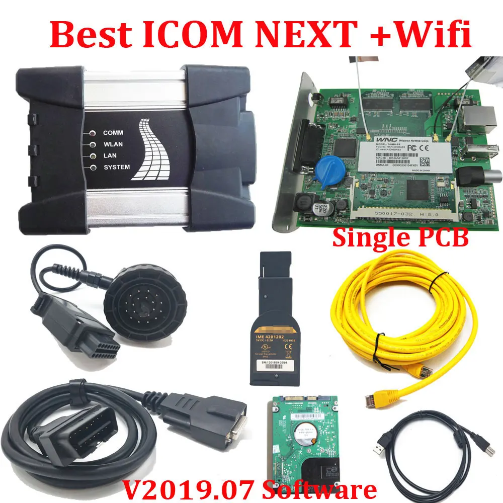 WIFI ICOM NEXT HDD ICOM NEXT wifi функция диагностический интерфейс с CF19 ноутбук V2019.9 программное обеспечение HDD 500 Гб ISTA ICOM NEXT A+ B+ C диагностический инструмент - Цвет: WIFI ICOM NEXT HDD