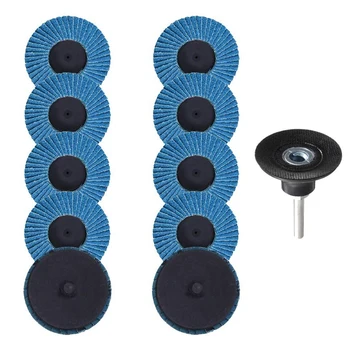 

10 Pcs 2 Inch 40 Grit Roll Lock Flap Sanding Disc Quick Change Zirconia Alumina Grinding Wheels for Rotary Tools Die Grinder Pol