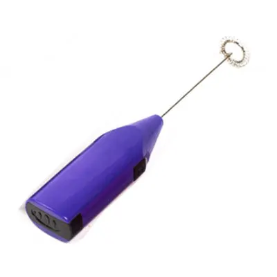 purple Мини ручной Электрический взбиватель яиц Электрический кофе мешалка кухонный гаджет молочный пузырь 5 батарей - Цвет: purple