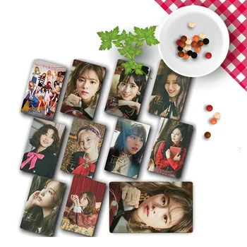 

10Pcs/Set TWICE FANCY YOU New Album Photo Cards Self Made Paper Photocard Crystal Card Sticker
