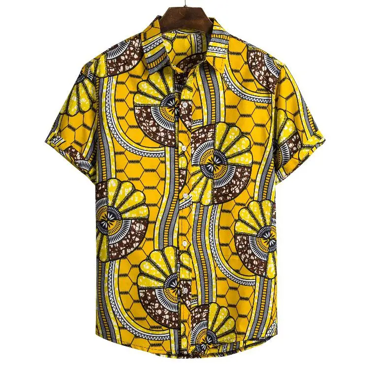 Мужские рубашки Camisa с гавайским принтом, рубашка с коротким рукавом, мужская повседневная рубашка с отложным воротником, мужская блуза, топ, уличная одежда, Camisa Masculina - Цвет: 206 Hawaii Shirt Men