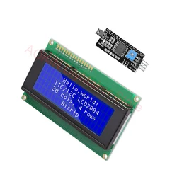 Lcd2004 iic/i2c monitor de tela lcd, 2004 20x4 5v personagem de luz de fundo azul lcd2004 iic i2c para arduino display lcd