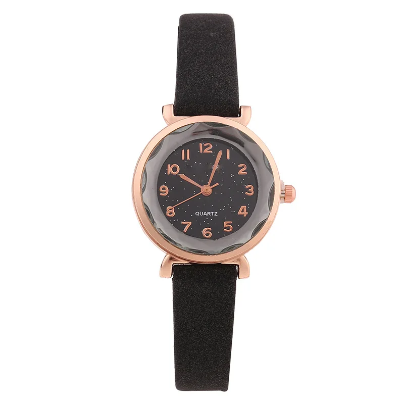 

Hot Selling Korean-style Casual Fashion Women's Belt Watch Flower Glass Star with Numbers Surface Student Quartz Watch Wholesale