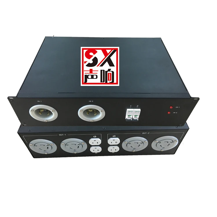 

3U US L6-30 input rack split power distribution box with Edison output