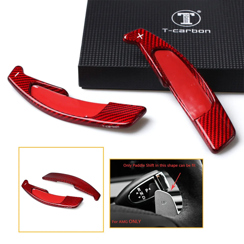 2X Car Steering Wheel Shift Paddle Extension Carbon Fiber Shifter For Mercedes-Benz C E G E S Cla Cls Gla Class Sl63 G63 A45 Amg