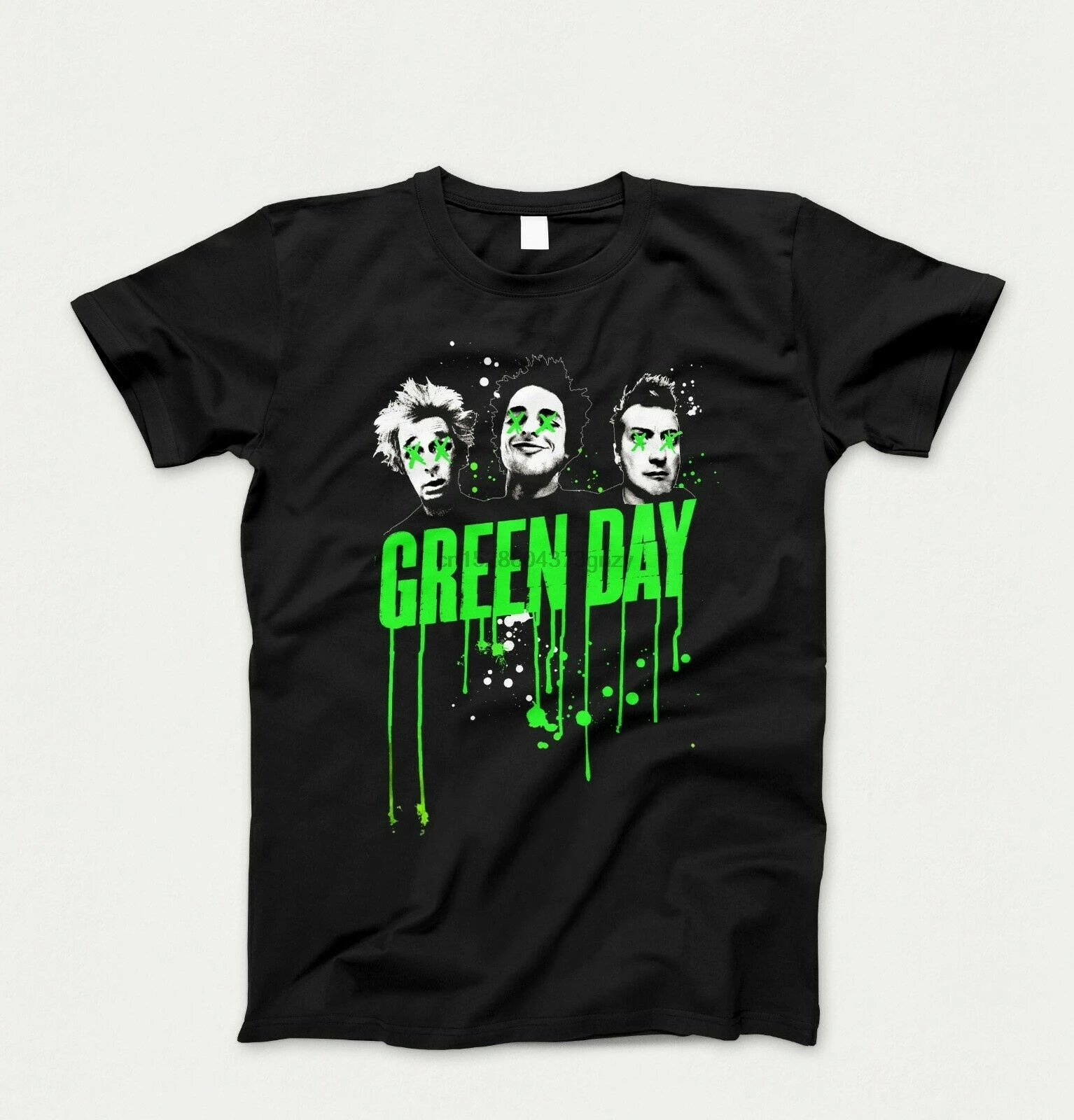 Зеленая футболка унисекс с надписью AMERICAN IDIOT распродажа в наличии KM5 модная