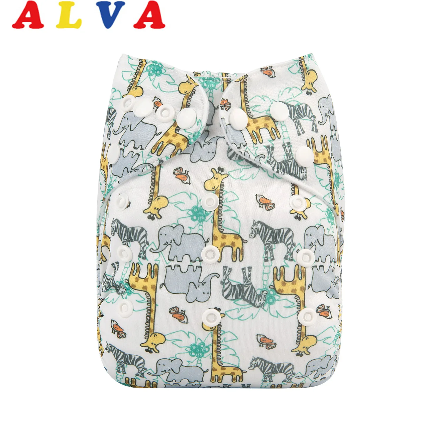 Alvababy Cloth Nappy Babies Reusable Cloth Diaper New Designed with Microfiber Insert