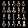 300pcs Heart/Tube/Square/Water Drop/XO/Flat/Flower/Star Mix Shape Mini Glass Bottles with Clear Cork Stopper Tiny Vials Jars 5