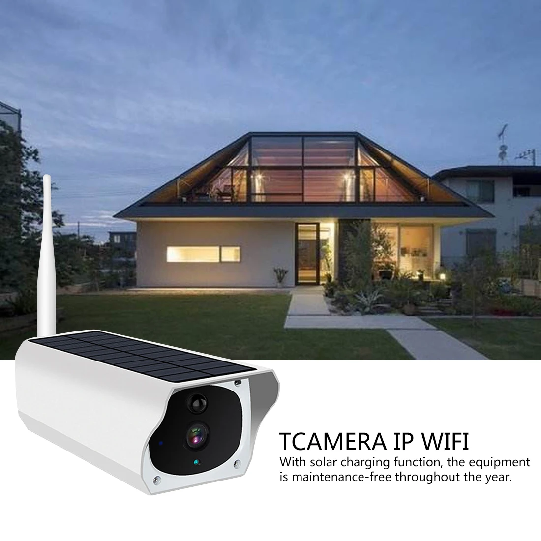 1080P HD Solar Panel WIFI Camera IP Camera Wire-Free Battery Outdoor IP67 WaterProof 2MP Security CCTV Video PIR Two Way Audio