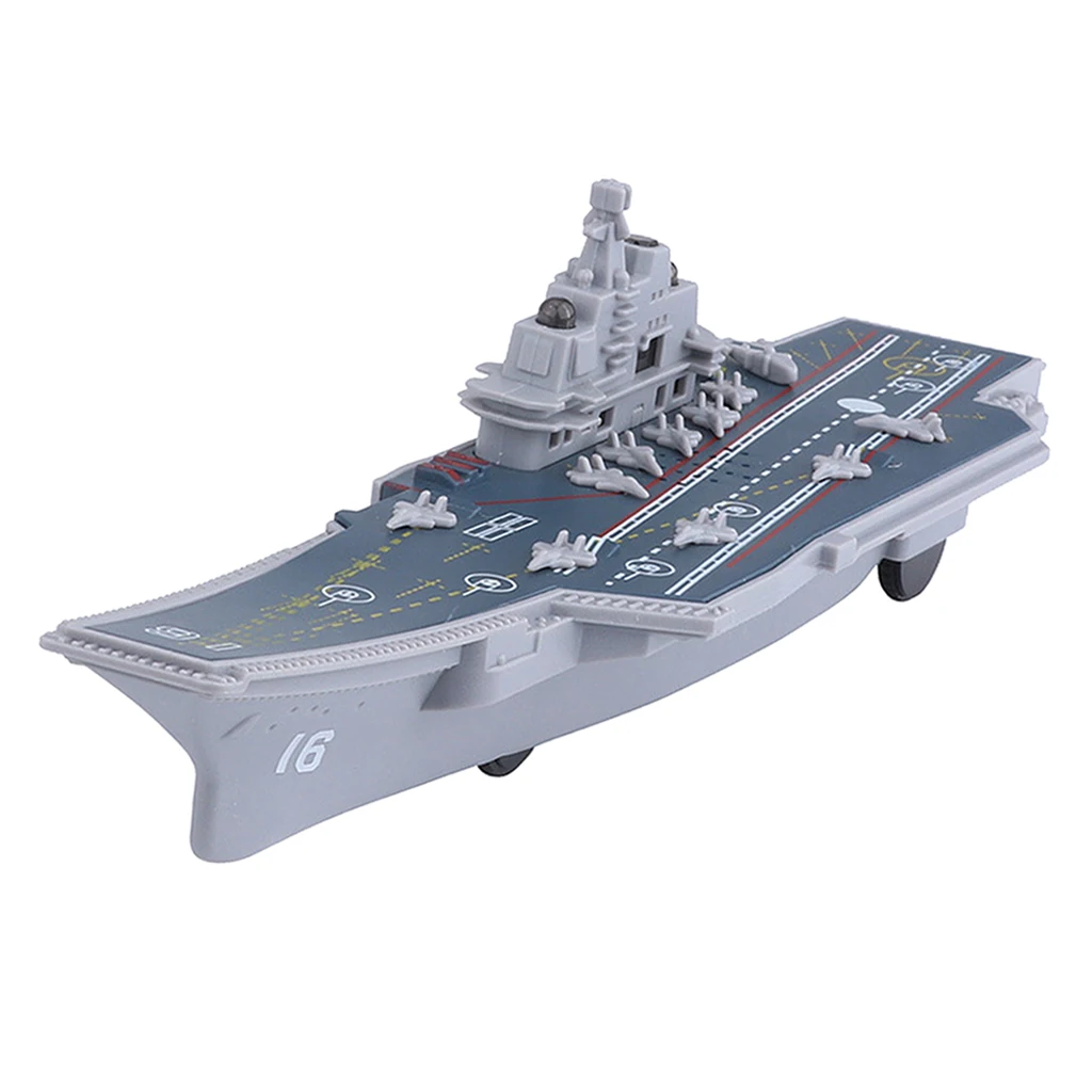 Electric Plastic Mini Aircraft Carrier Children Toy Model Birthday Gifts w/Light