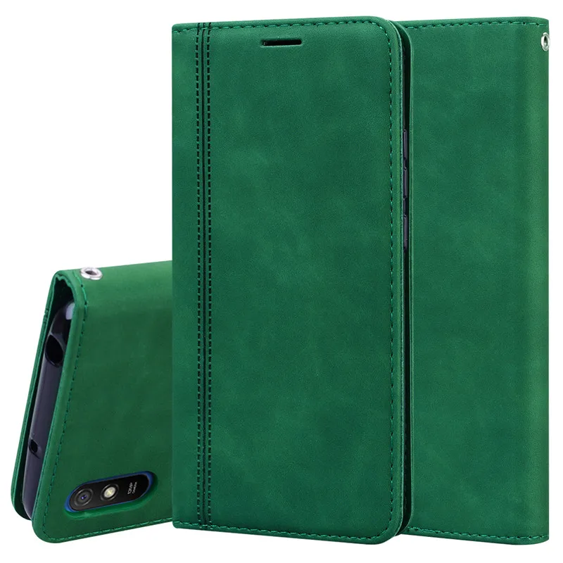 Bao da lật sang trọng chất lượng cao dành cho Xiaomi Redmi 9A Ốp lưng Redmi 9A 9 A Wallet Flip Case cho Xiaomi Redmi 9A Cover Coque