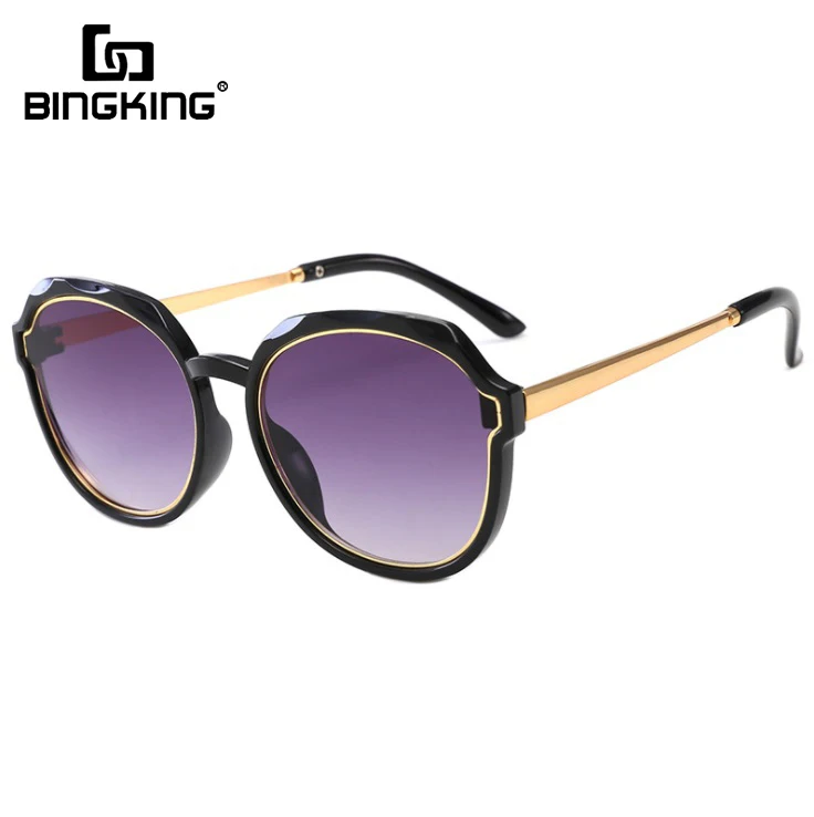 

BINGKING 2020 New Sunglasses Women Driving Mirrors vintage For Women Reflective flat lenses Sunglasses Female oculos UV400