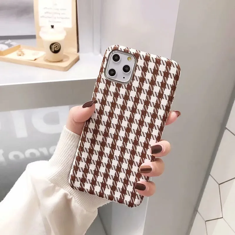 Винтажный сетчатый чехол JAMULAR для iPhone XS MAX 11 Pro XR X 7 8 6 6s Plus модный тканевый жесткий