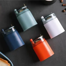 1 pçs criativo automático pop-up suporte palito de dente portátil recipiente restaurante mesa do agregado familiar caixa de armazenamento de palito