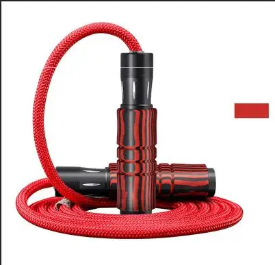 Красный Bold weight-bearing sponge sweat-absorbent jump rope sports fitness adult training metal bearing jump rope adjustable - Цвет: Красный