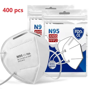 

10-400PCS Reusable Mask Mascarillas Face Mouth Mascarillas with 5 Layers Filter Against Pollution Earloop Mascarillas for Adult