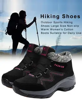 

Outdoor Non-slip Warm Sports Hiking Shoes Large Size Women's Cotton Boots Breathable Daily Use boots