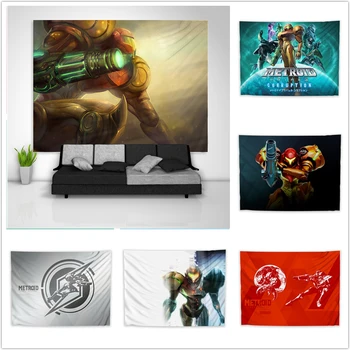 

METROID Samus Aran Tapestry Art Wall Hanging Sofa Table Bed Cover Home Decor Dorm Gift